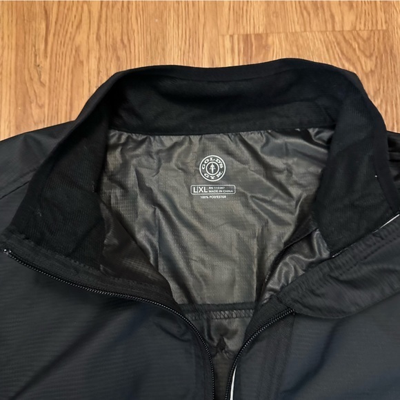 Gold's Gym Workout Apparel Reflective Vest L/XL 42-48 Black/Blue Cycling Zip NEW - Picture 12 of 12